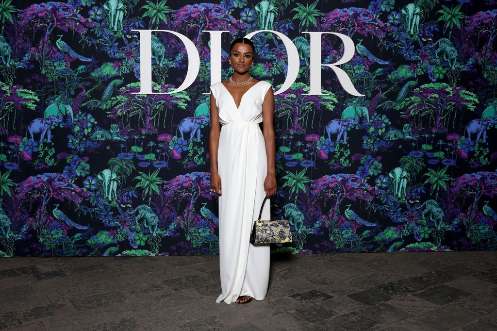 Simone Ashley attended the Christian Dior Womenswear Fall 2023 show at the Gateway of India monument 