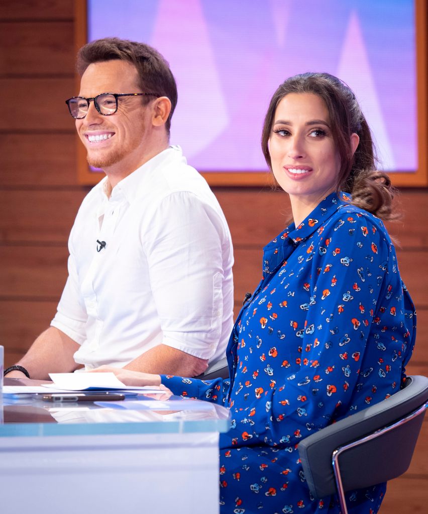 Joe Swash and Stacey Solomon on the set of Loose Women