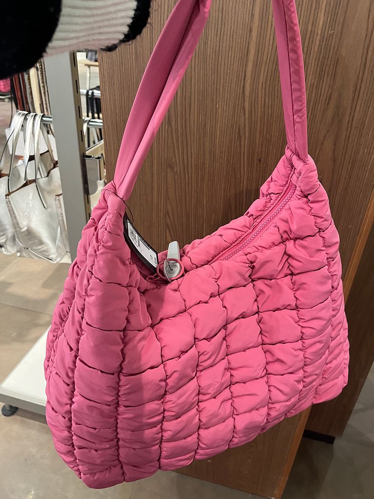 pink marks and spencer quilted bag 