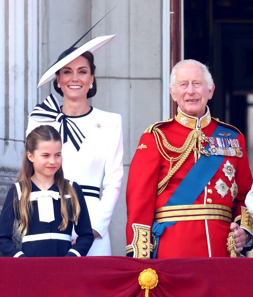 Princess Charlotte, Kate Middleton and King Charles at Trooping the Colour