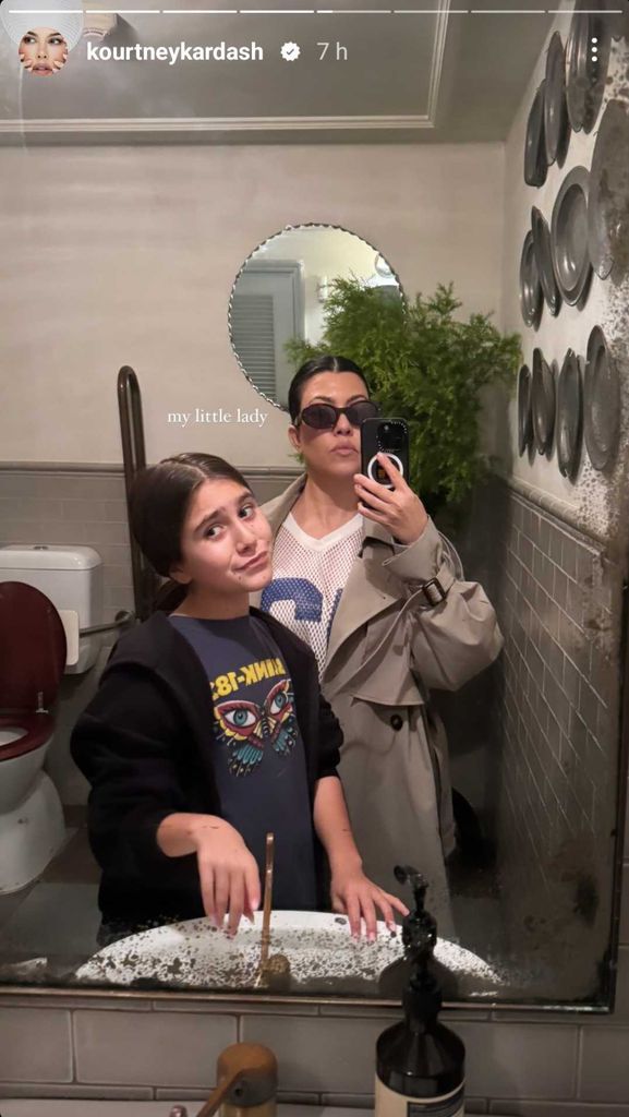 Kourtney and her daughter Penelope, aged 10