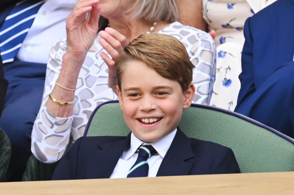 Prince George attends The Wimbledon Men's Singles Final at the All England Lawn Tennis and Croquet Club on July 10, 2022