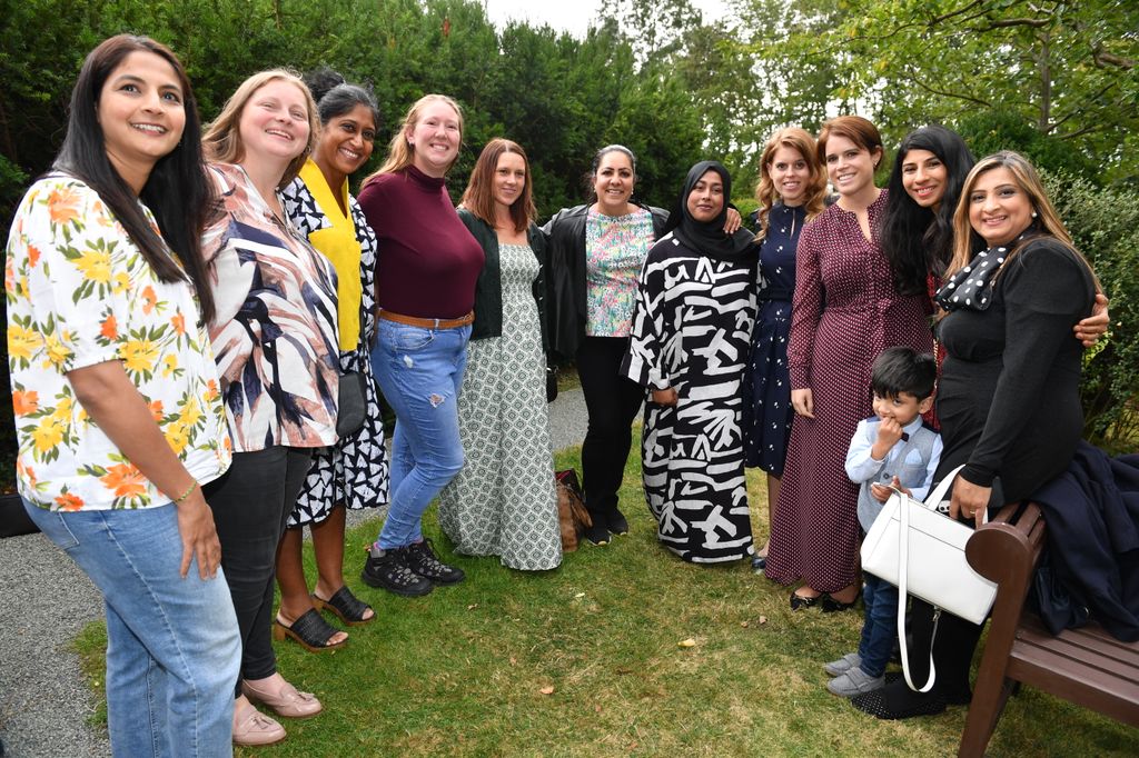 Haven House mums met with the Princesses in the hospice gardens