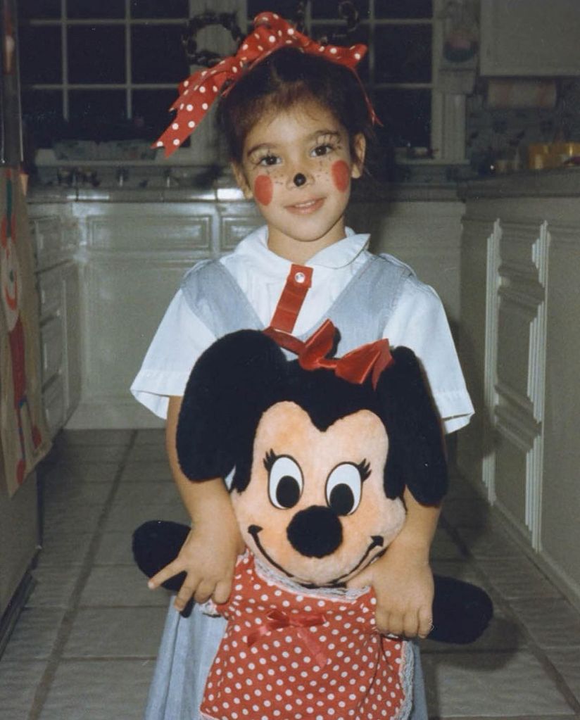 Kim dresses as Minnie Mouse