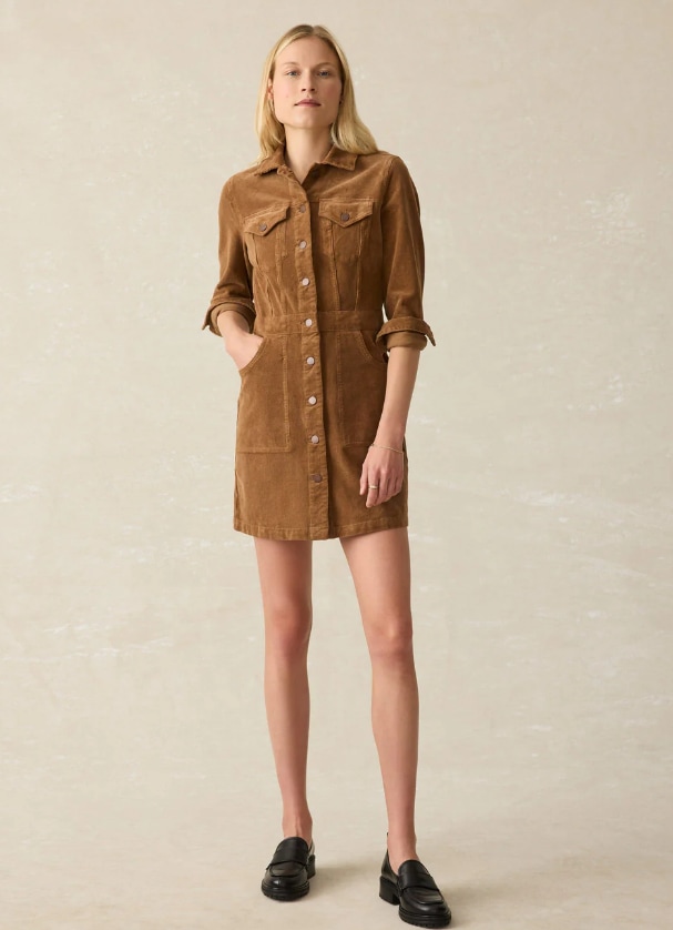  kelly clarkson brown shirt dress dupe