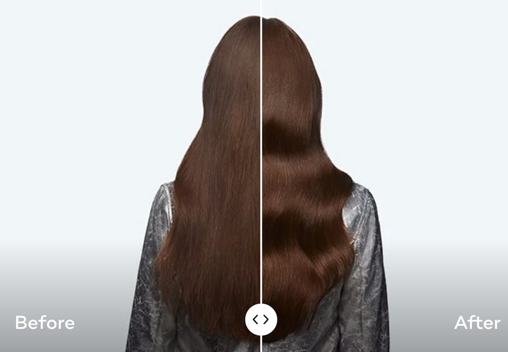 Before and after shot of Loreal Paris Glycolic gloss