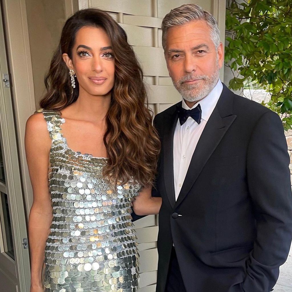 Amal Clooney with her husband George in Italy