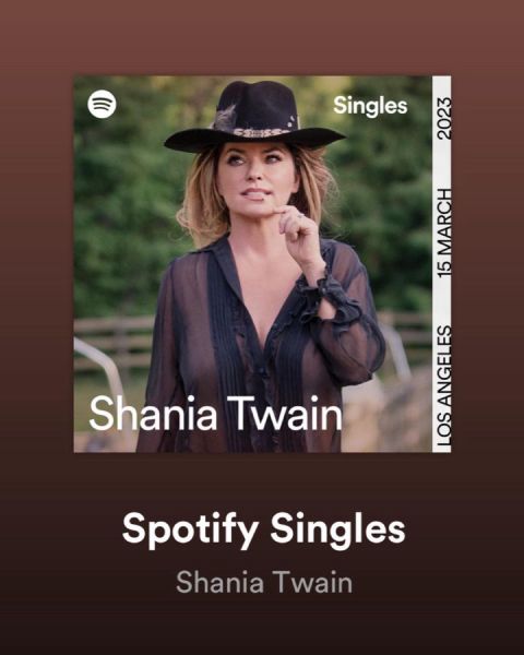 shania twains spotify singles cover