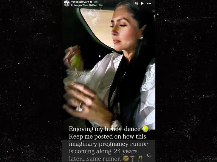 photo of vanessa bryant in car drinking cocktail denying pregnancy