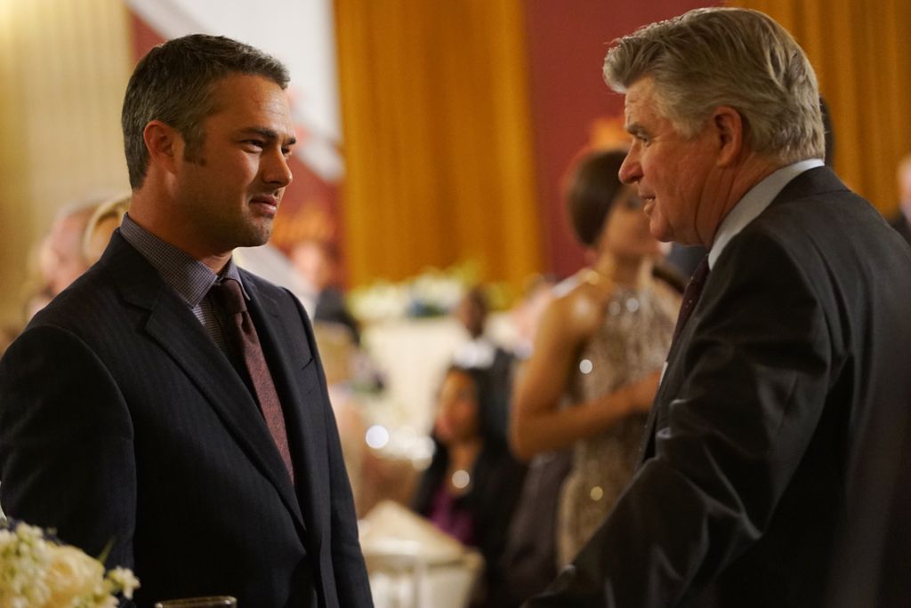Taylor Kinney with Treat Williams on Chicago Fire