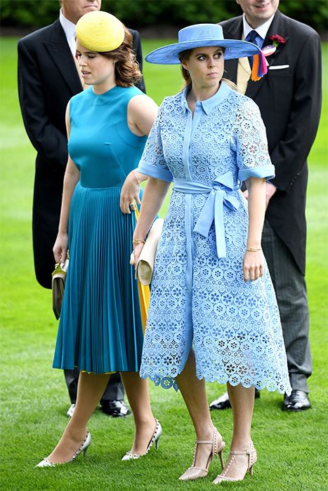 princess beatrice and eugenie ascot blue dress