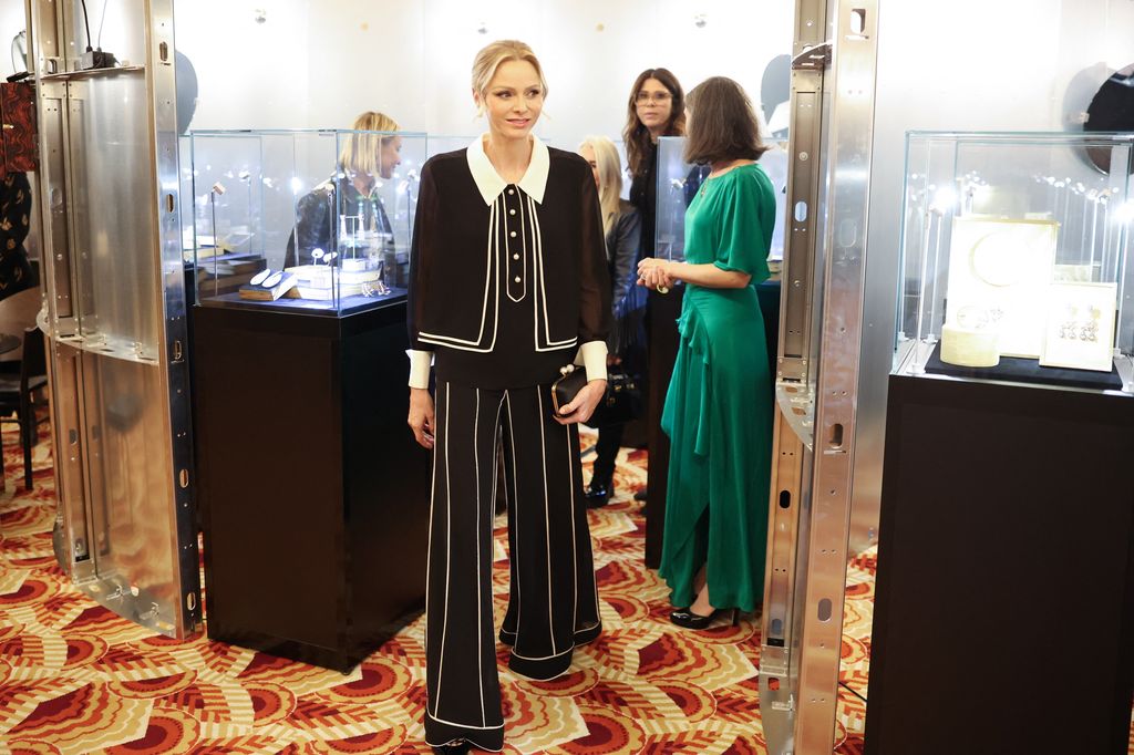 Princess Charlene of Monaco visits the Joya International Jewelry Fair in the Principality of Monaco on November 13, 2025