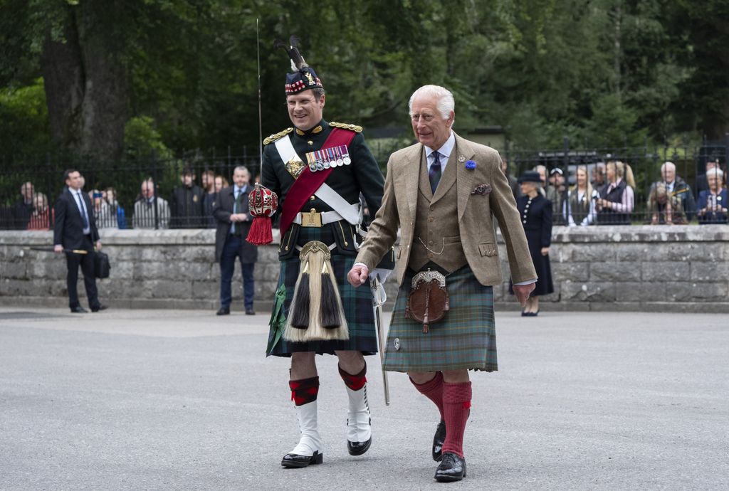 King Charles with Lieutenant Colonel Johnny Thompson