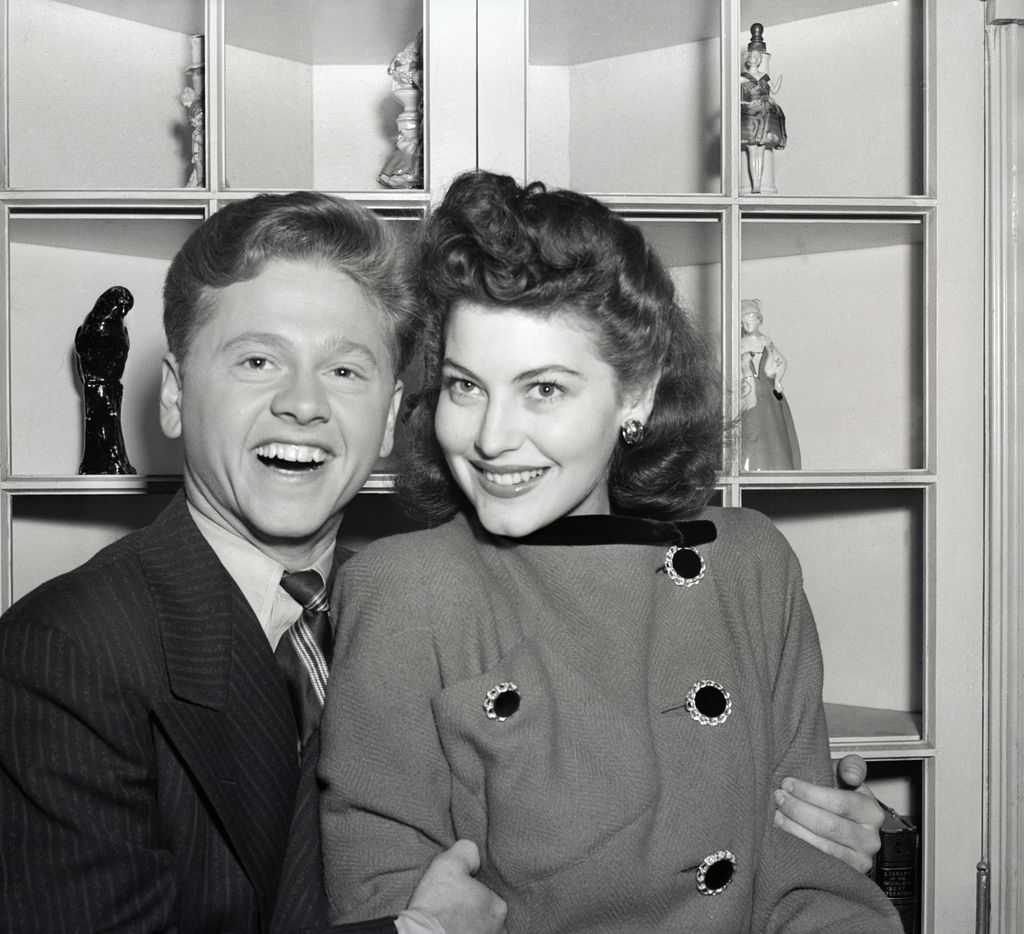  Mickey Rooney and Ava Gardner, an 18-year-old actress, are shown after announcing their engagement, 1942