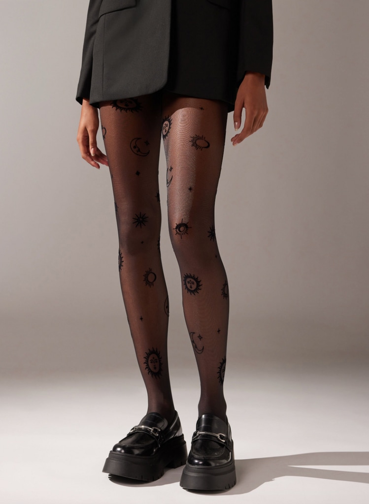 Calzedonia Diamond-Patterned Tights With Glitter Dots, One Editor, One  $500 Budget — See How She Spends It For the Holidays!