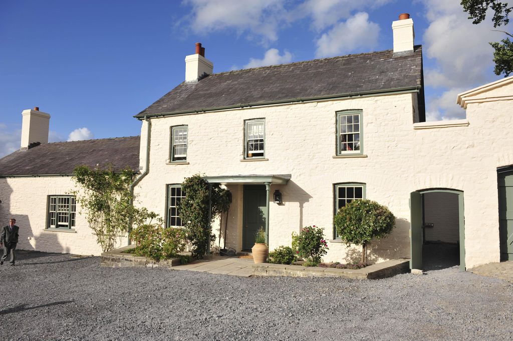 Llwynywermod with an outside courtyard