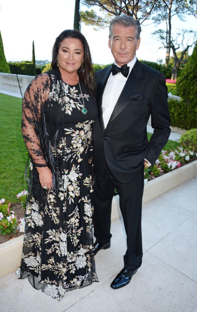 Keely Shaye Smith and Pierce Brosnan arrive at Hotel du Cap-Eden-Roc at the amfAR Gala Cannes 2018