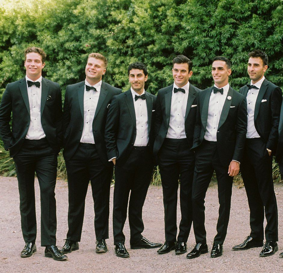 Don Diamont's six sons poses in black tuxedos