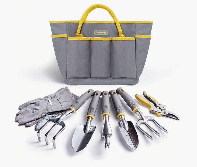 jardineer eight peice garden tools set with storage bag 