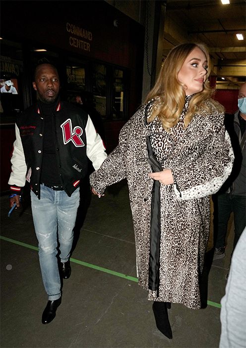 Adele Wears All-Denim Outfit for Courtside Date with Rich Paul