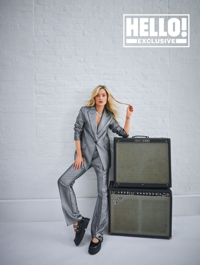 Laura Whitmore in a silver suit