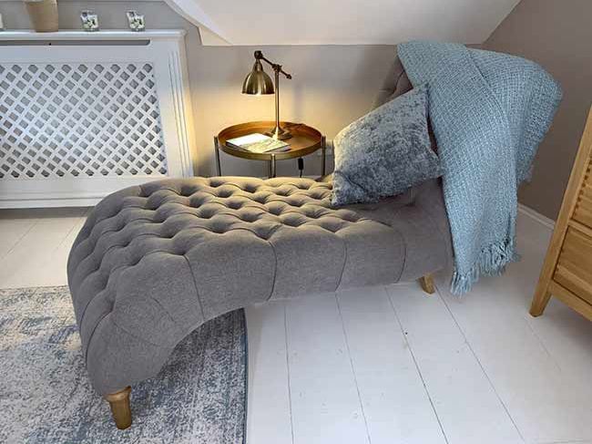 Lorraine Kelly bedroom chaise longue