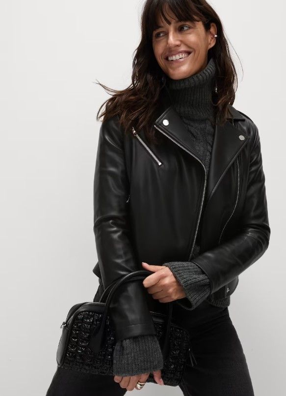 Marks and Spencer faux leather jacket is a great leather alternative