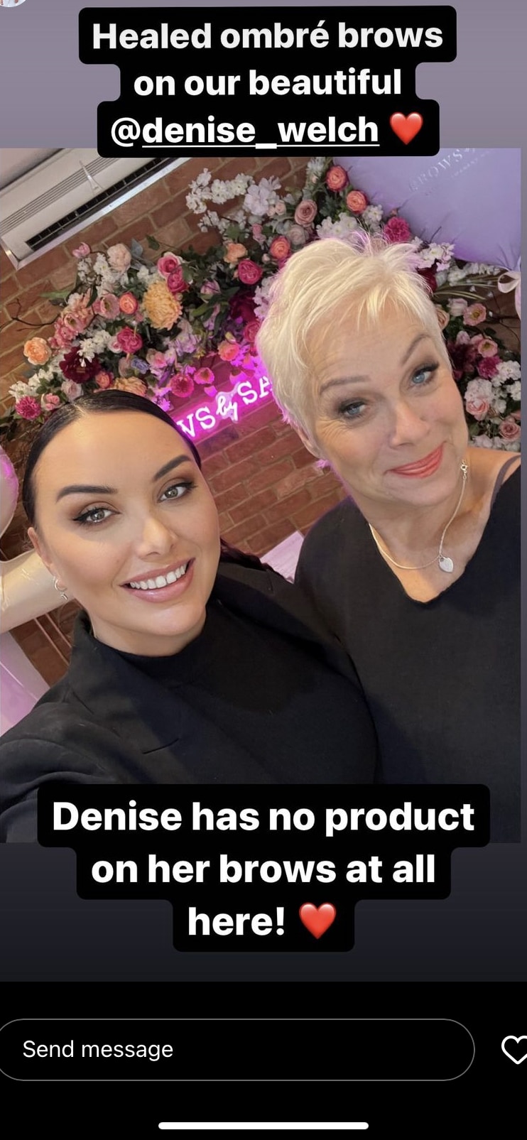 Denise Welch's new eyebrows