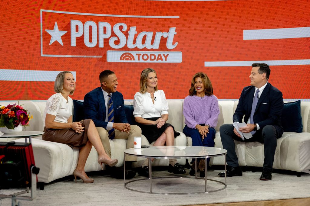 TODAY -- Pictured: Dylan Dreyer, Craig Melvin, Savannah Guthrie, Hoda Kotb and Carson Daly on Friday, November 17, 2023 -- (Photo by: Nathan Congleton/NBC via Getty Images)