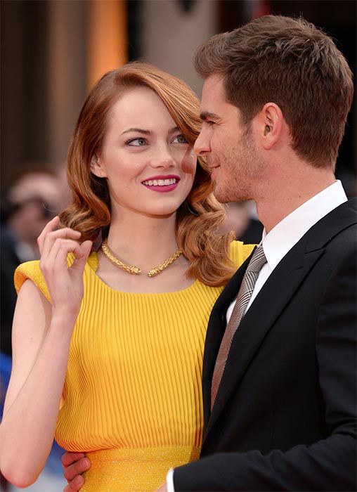 Emma Stone and Andrew Garfield at The Amazing Spider-Man premiere