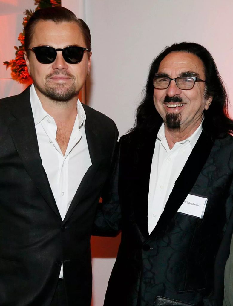 Leo with his dad George DiCaprio