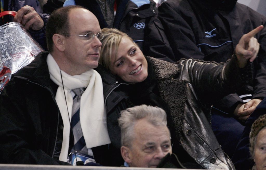 Prince Albert and Princess Charlene at the opening ceremony of the Winter Olympic Games