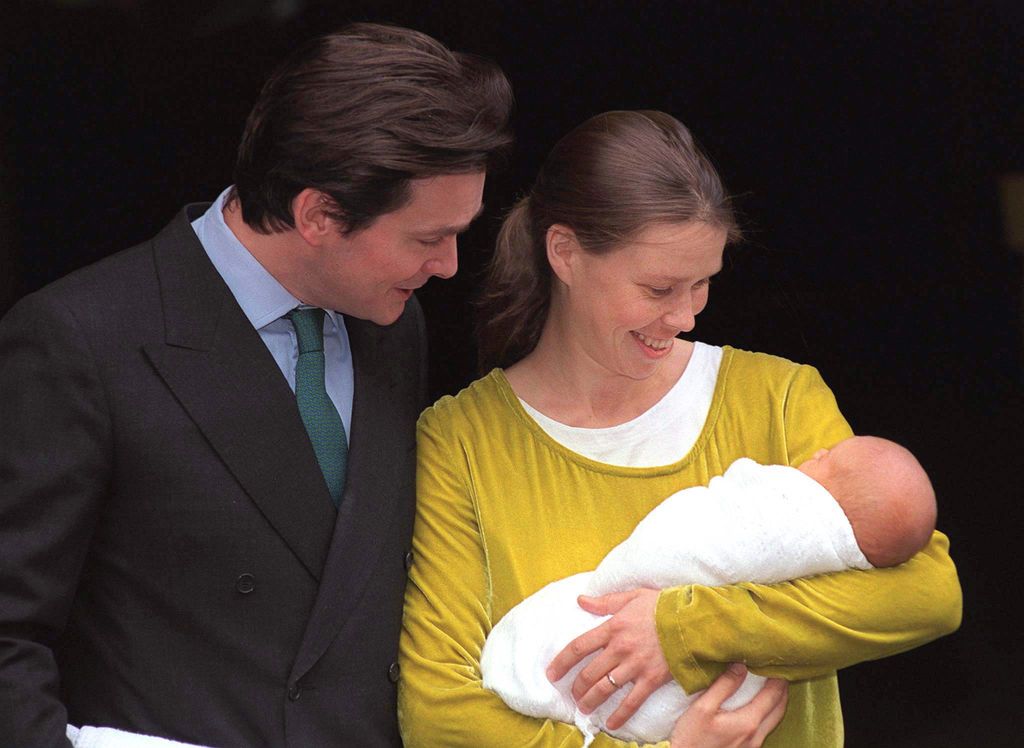 Daniel and Lady Sarah Chatto with baby Samuel in 1996