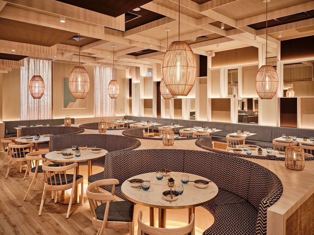 Interior shot of Hou restaurant in Belsize Park