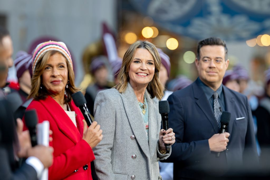 TODAY -- Pictured: Hoda Kotb, Savannah Guthrie and Carson Daly on Monday, March 20, 2023 -- (Photo by: Nathan Congleton/NBC via Getty Images)