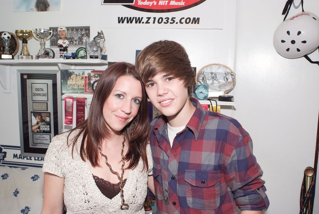 Pattie Mallet and Justin Bieber musician poses for a portrait at home in Stratford, Ontario on September 29, 2009.  (Photo by Micah Smith/Getty Images)