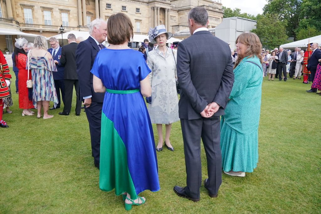 The Princess Royal meets guests during the Sovereign's Royal National Lifeboat Institution garden party