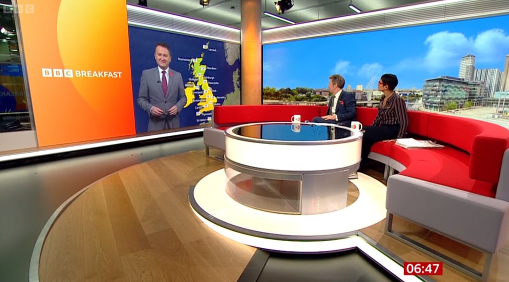 Matt Taylor, Charlie Stayt, Naga Munchetty on BBC Breakfast