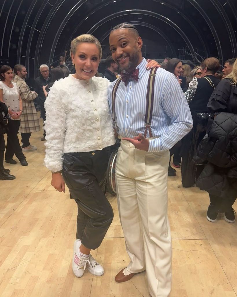 Amy shared her delight and being back in the ballroom, writing a sweet message of support to her former dance partner JB Gill