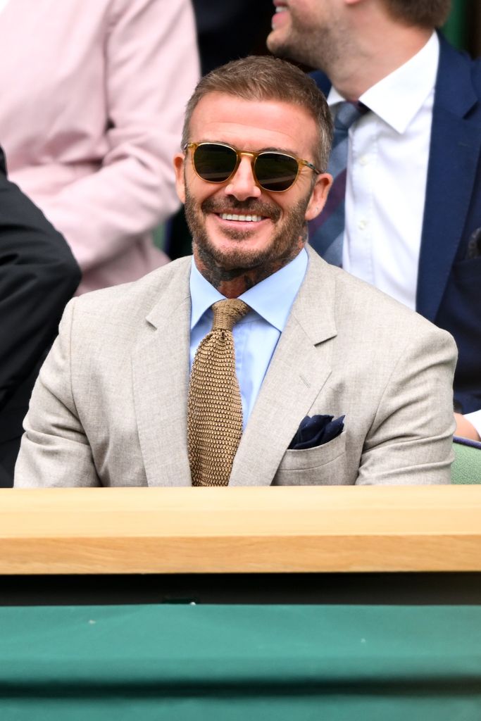 David Beckham comparece ao primeiro dia do Campeonato de Tênis de Wimbledon