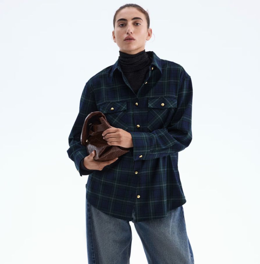 H&M Oversized Flannel Shirt