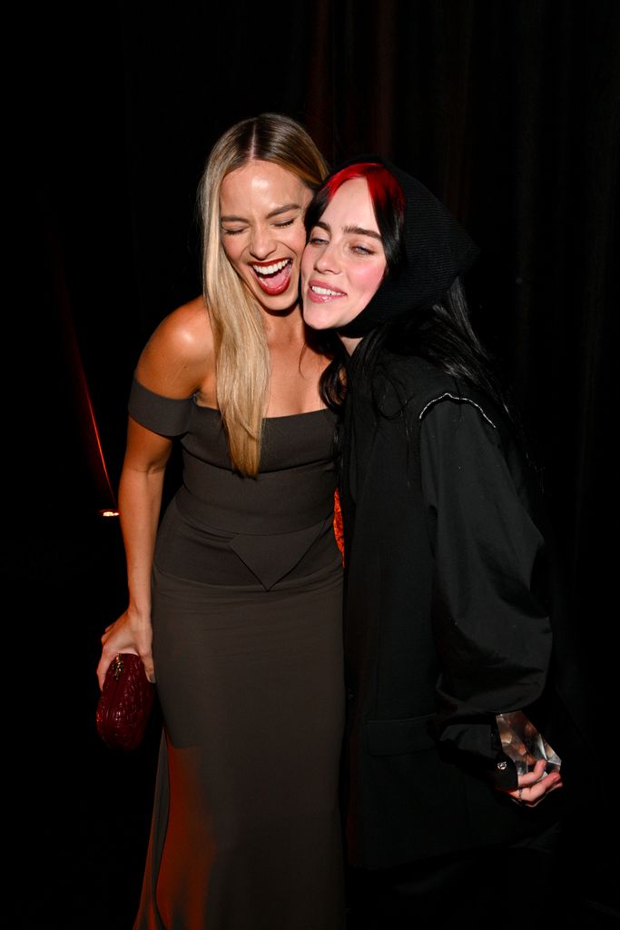 Margot Robbie and Billie Eilish at the Variety Power of Women Los Angeles presented by Lifetime at Mother Wolf on November 16, 2023 in Los Angeles, California.