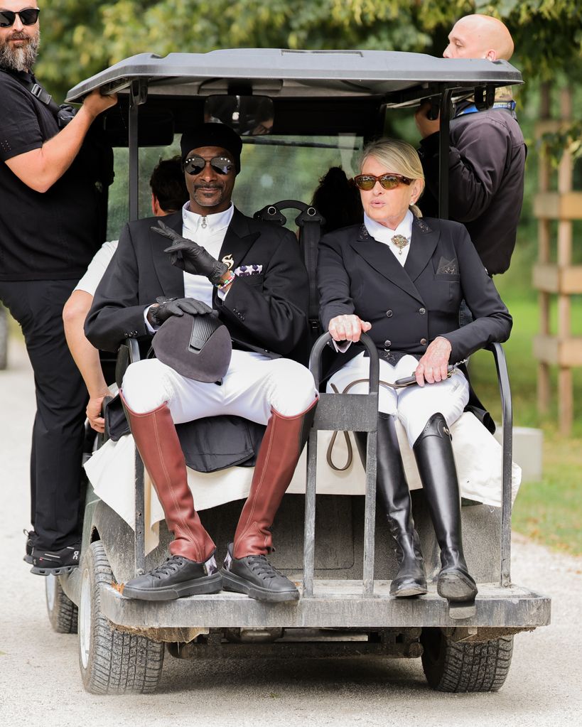 The unexpected BFFs caused a stir while 'horsing around' at the dressage