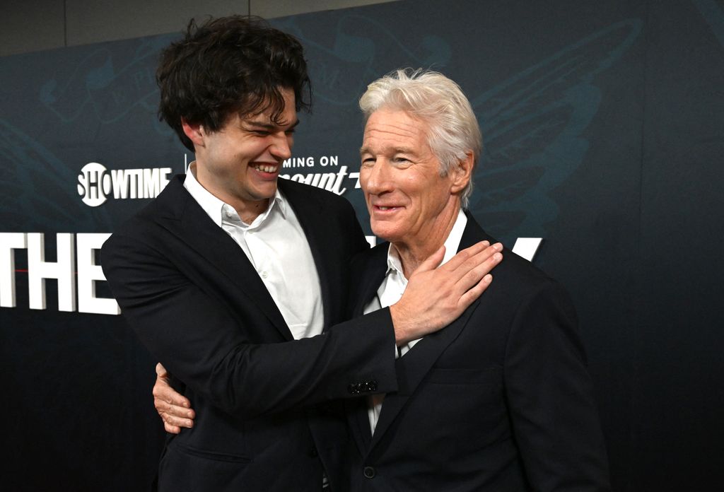 Richard Gere and his son Homer embracing