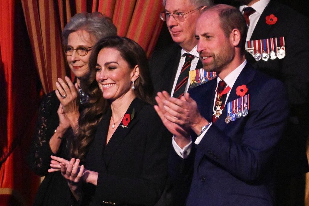 Princess Kate and Prince William share rare public display of affection at Remembrance Service