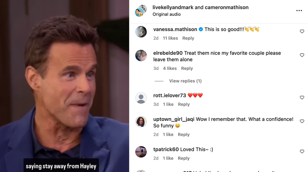 Cameron's TV appearance received Vanessa's praise 
