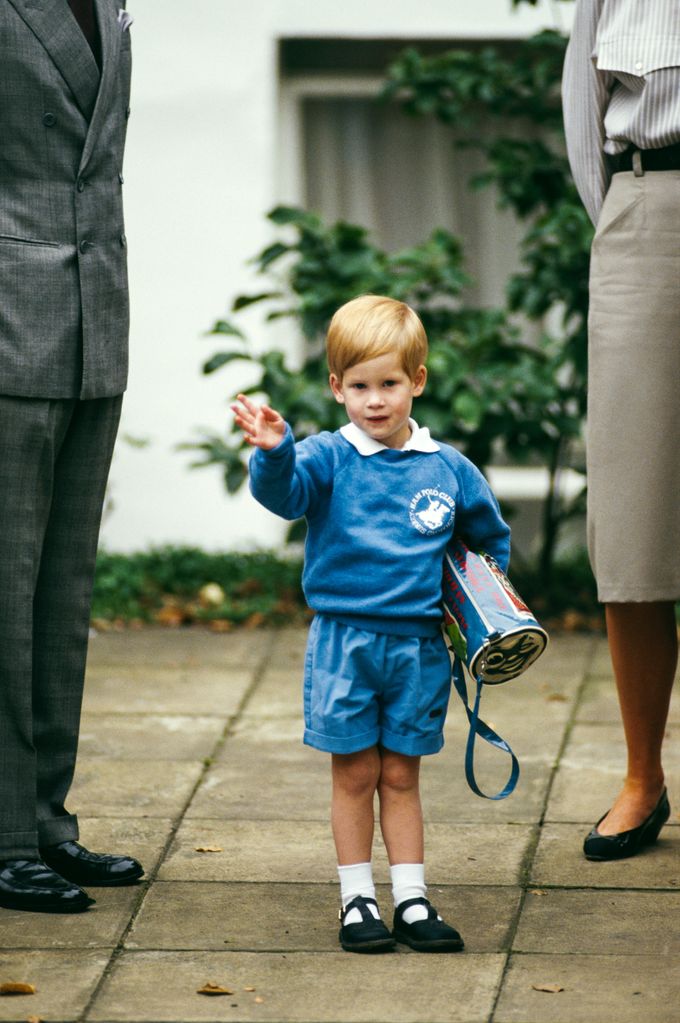 Prince Harry's first day at school in 1987