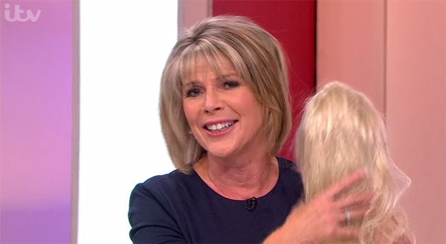 ruth langsford shows off strictly blonde wig