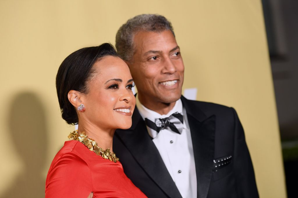 Linsey Davis and Paul Roberts attends the 2022 EBONY Power 100 at Milk Studios Los Angeles on October 29, 2022 in Los Angeles, California