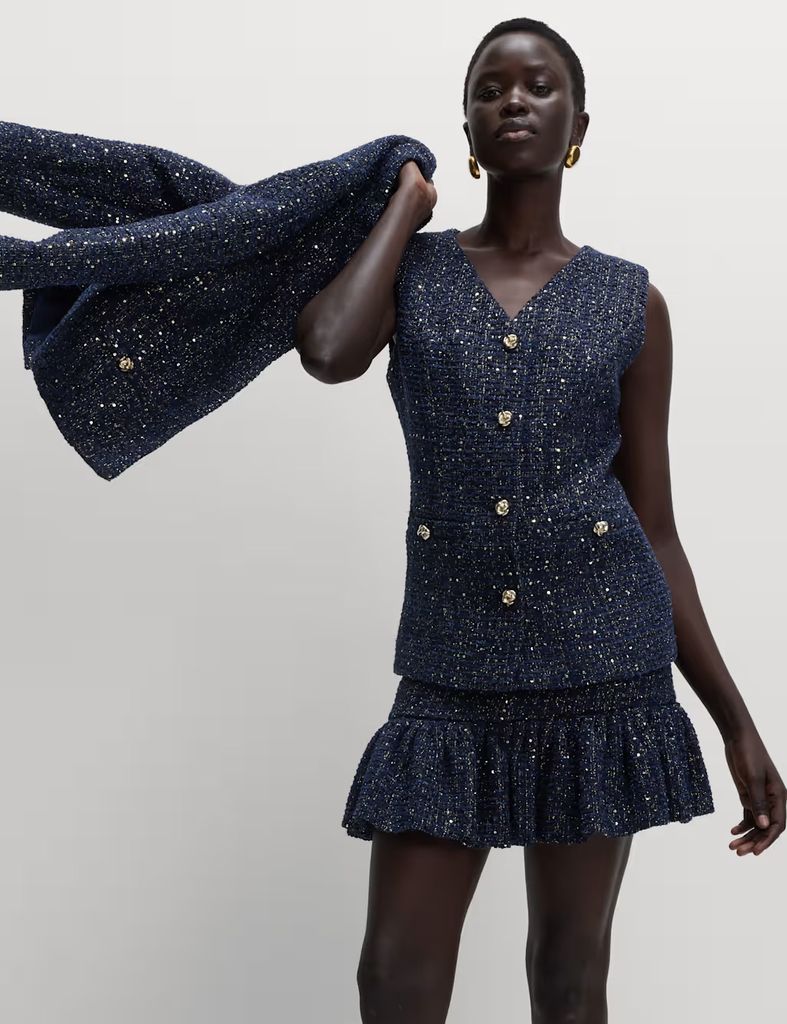 M&S sequin tweed co-ord